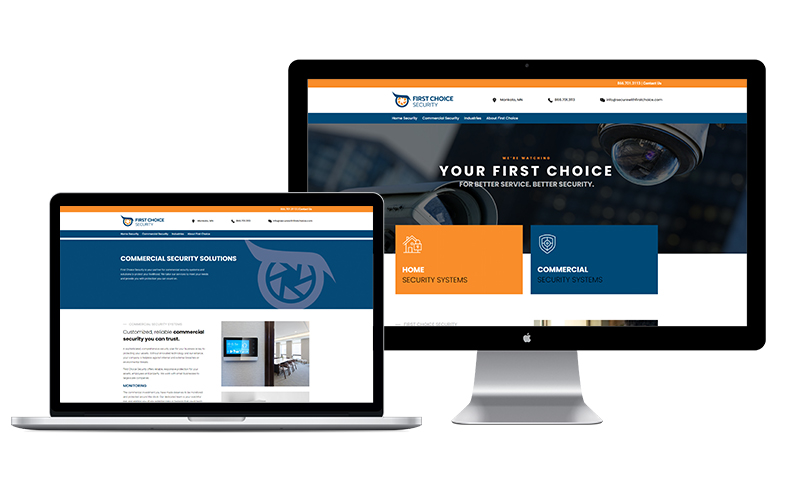 First Choice Security Website -Website Design & Development In Mankato